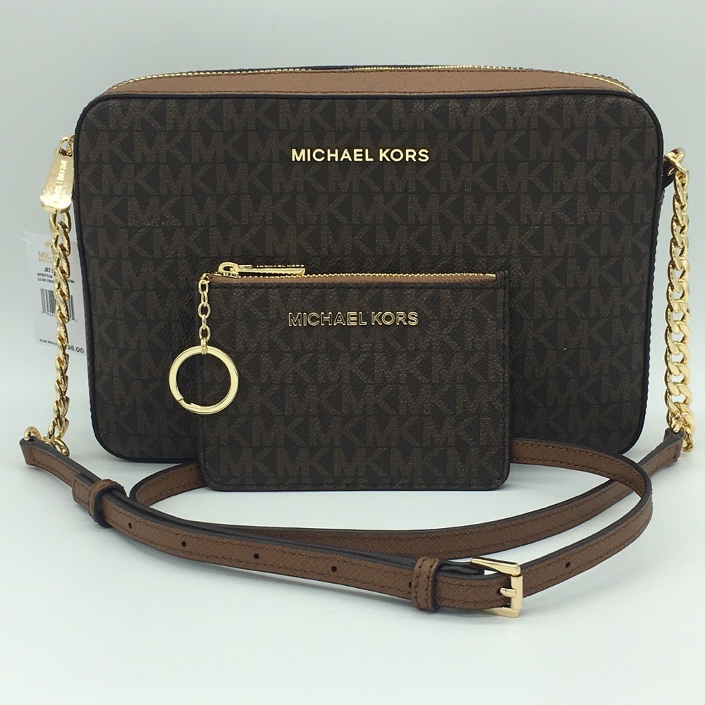 MICHAEL KORS LG EW CROSSBODY Bag&Coinpouch Brown - Picture 3 of 8